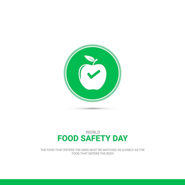 World Food Safety Day Apple and Sheild free vector