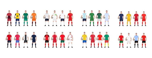 world football championship all teams with their team kit