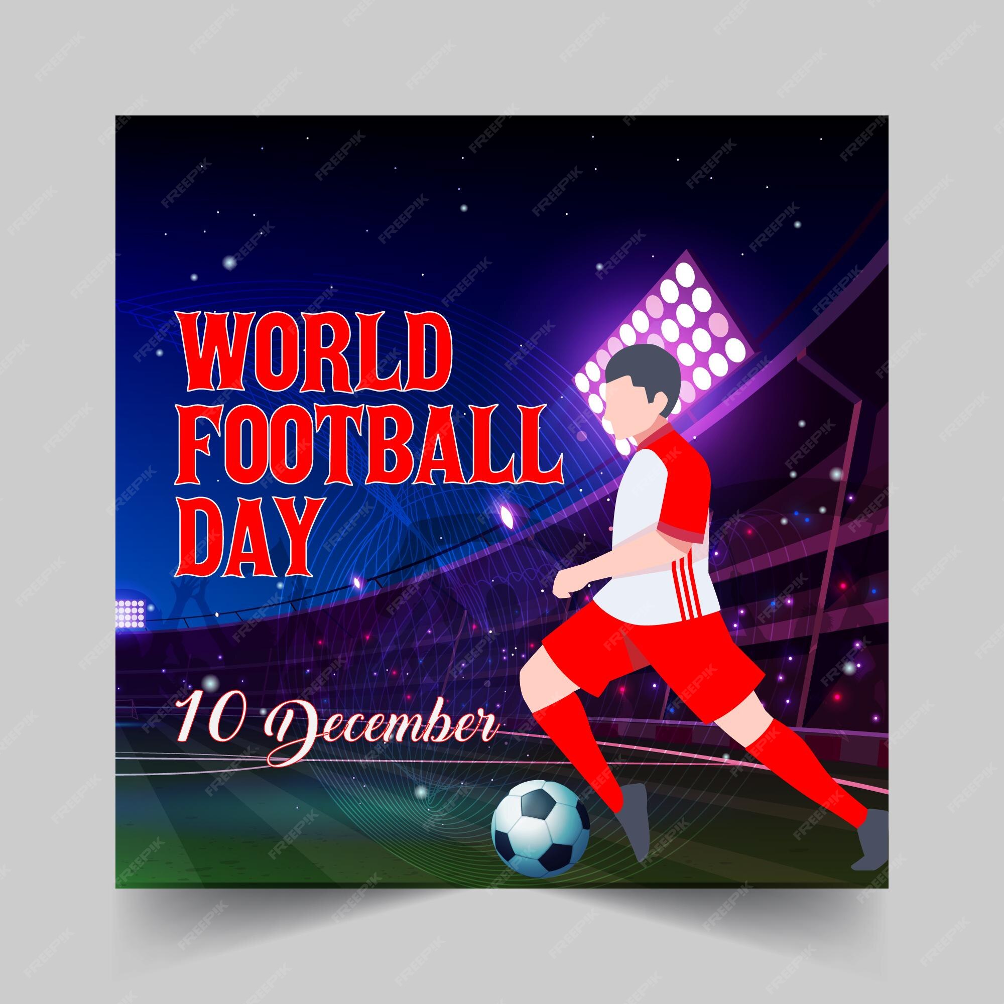 Premium Vector World Football Day Template and Background