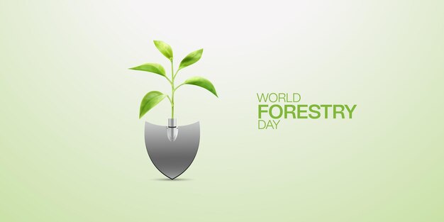 World forestry day, design for banner, poster, vector art