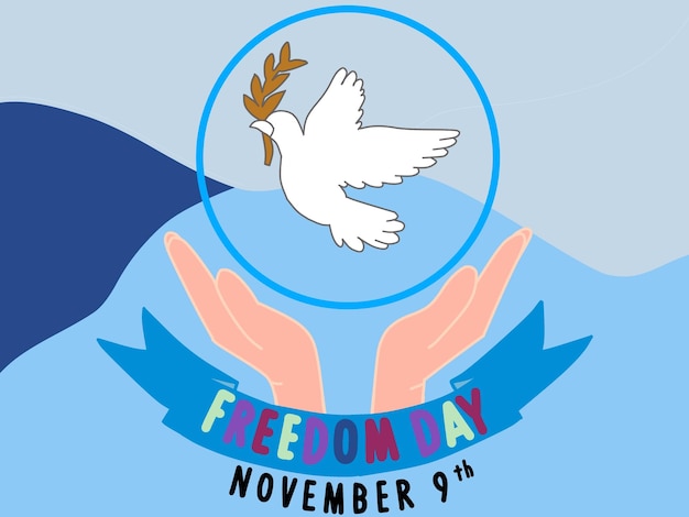 world freedom day november 9th poster logo banner