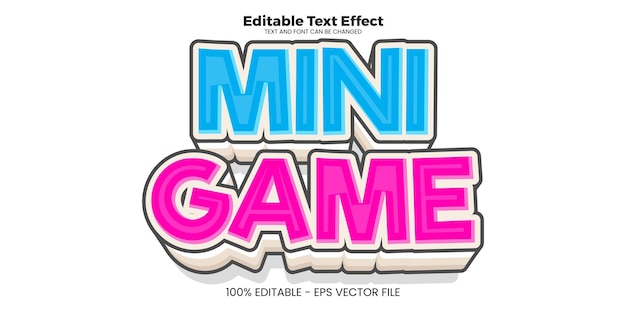 World game editable text effect in modern trend style