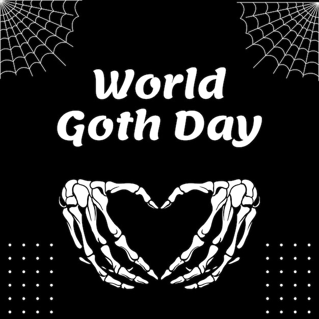 world goth day poster suitable for social media post
