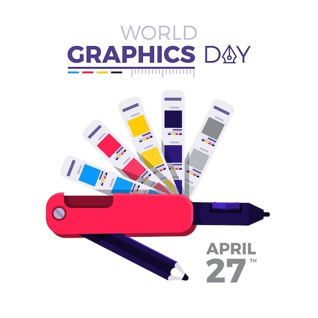 Vector world graphics day illustration
