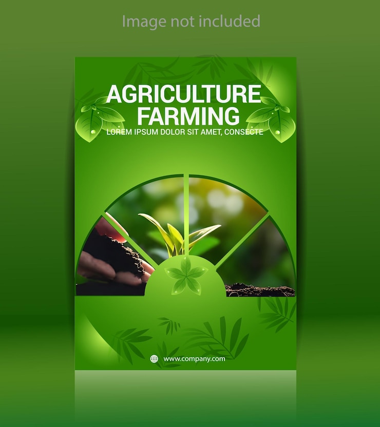 Vector world green nature flyer design