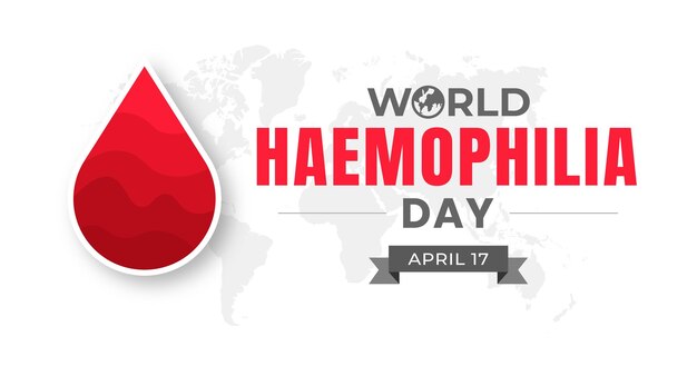 Vector world haemophilia day background for banner design template with red blood icon vector design