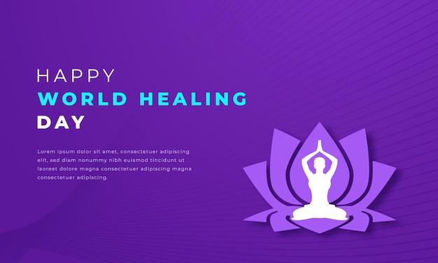 World Healing Day Paper cut style Vector Design Illustration for Background Poster Banner Ads