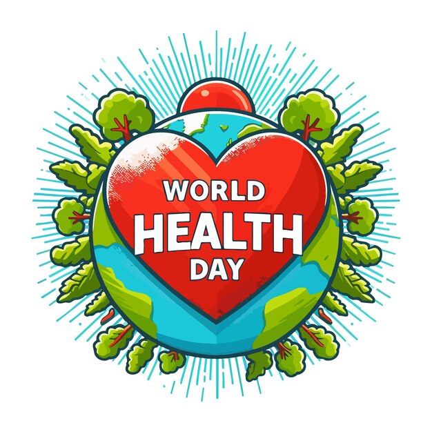 Vector world health day background vector realistic style concept celebration event