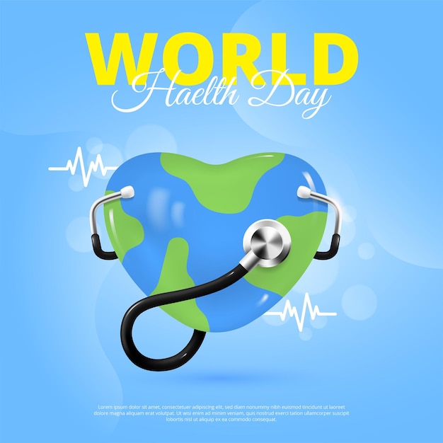 Vector world health day banner design