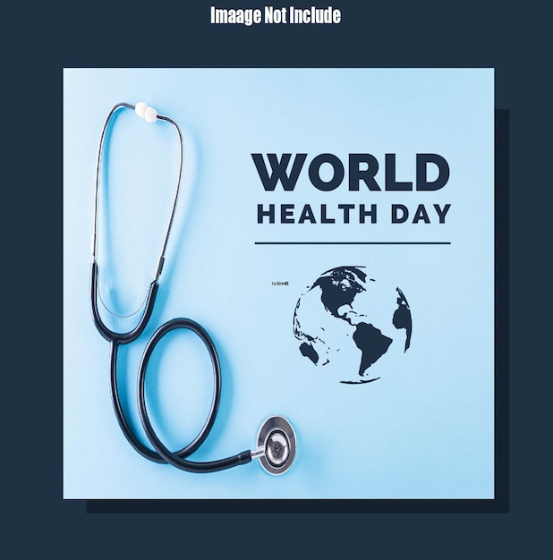 world health day banner social media post design template