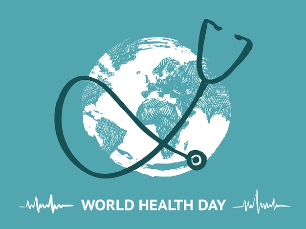 World Health Day on a blue background