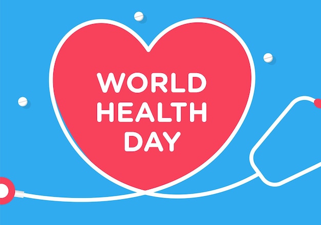 World health day concept 7 April 2020 Medicine and healthcare vector illustration