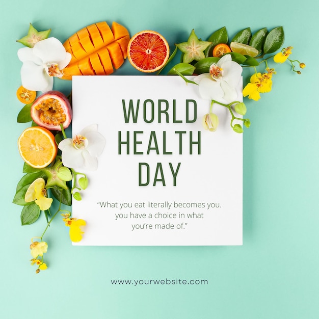world health day - eat healthy be healthy