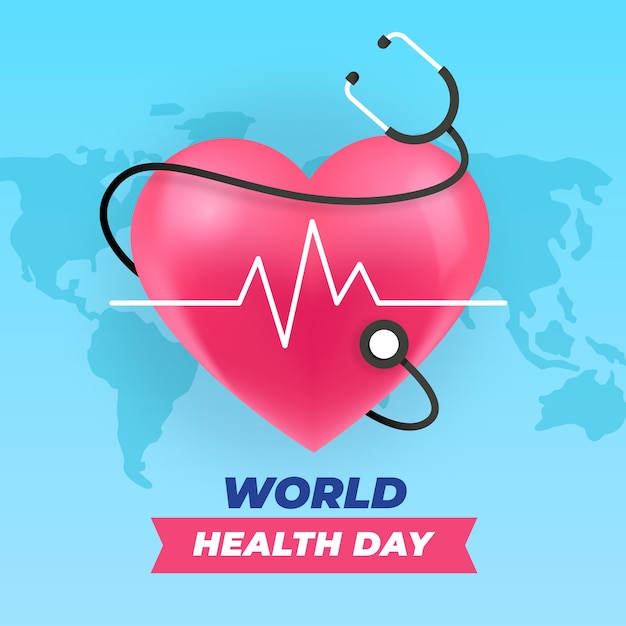 World health day in flat design