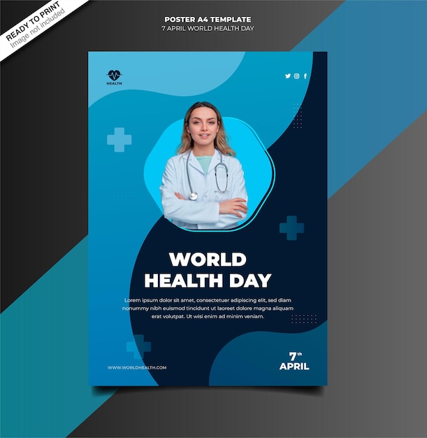 Vector world health day flyer design