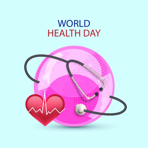 Vector world health day global vector illustration post social media