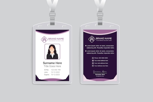 World health day id card template design