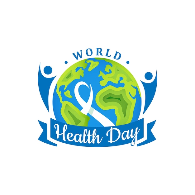 Vector world health day is a global health awareness day celebrated