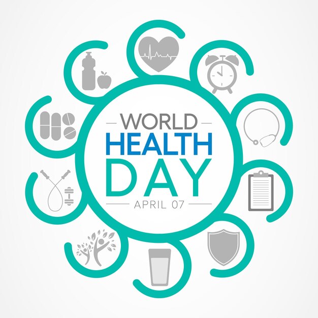 Vector world health day is observed every year on april 7