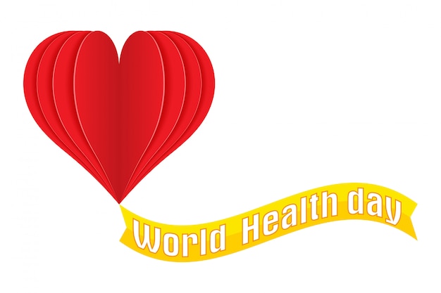 Vector world health day logo text banner vector illustration