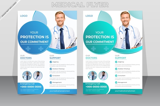 World health day medical healthcare a4 poster or flyer design and brochure template