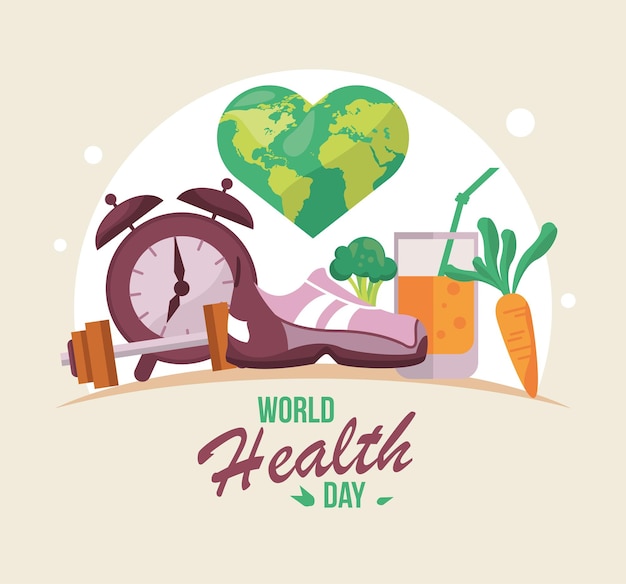 Vettore manifesto della giornata mondiale della salute
