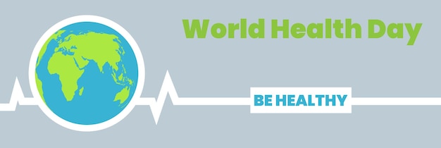 Vector world health day sticker and background poster design