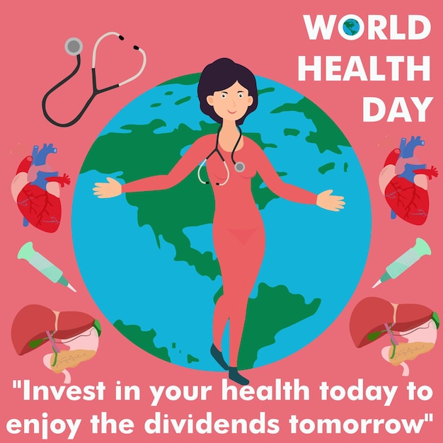 World health day vector art