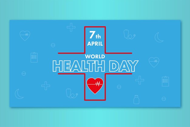 Vector world health day vector banner design