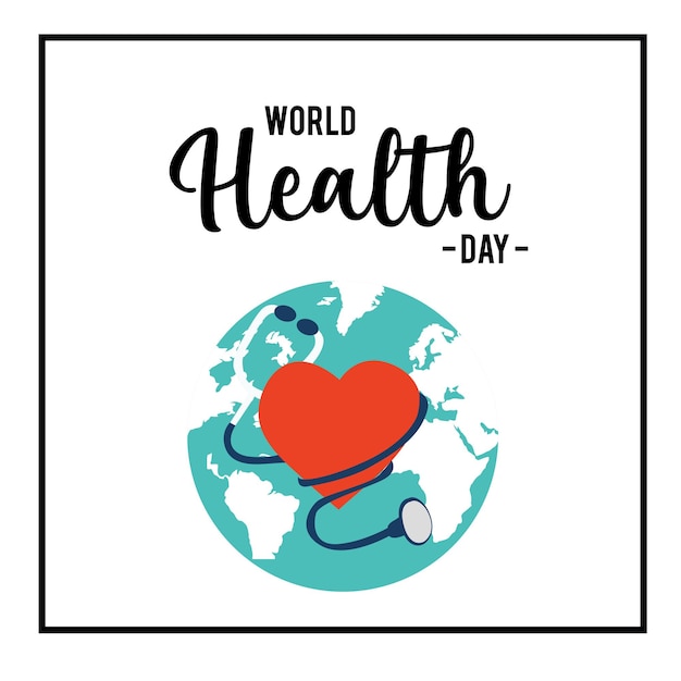 Illustrazione di progettazione del modello di vettore della giornata mondiale della salute