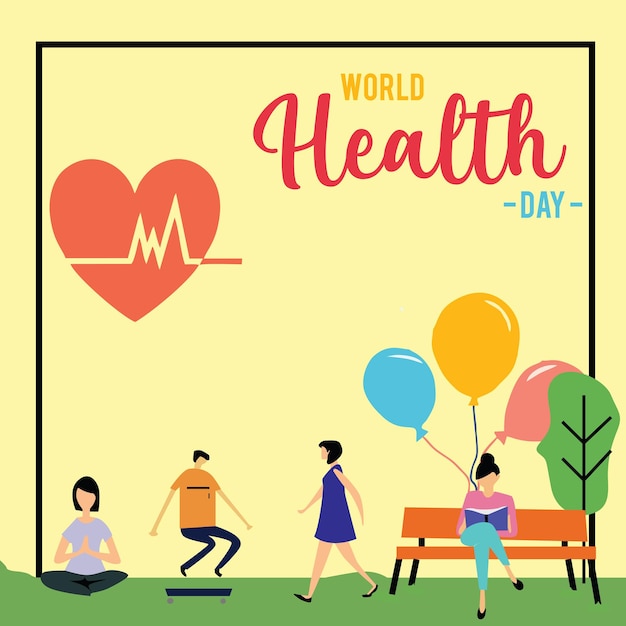 Vector world health day vector template design illustration