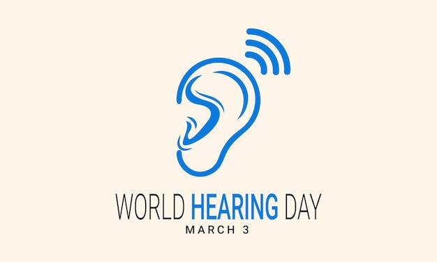 Vector world hearing day world hearing day creative concept design for banner poster vector