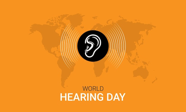 벡터 세계 청각의 날: 배너 포스터 터에 대한 창조적 인 개념 디자인
