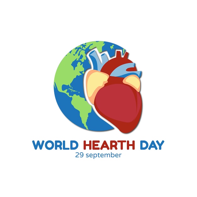 world heart day illustration design