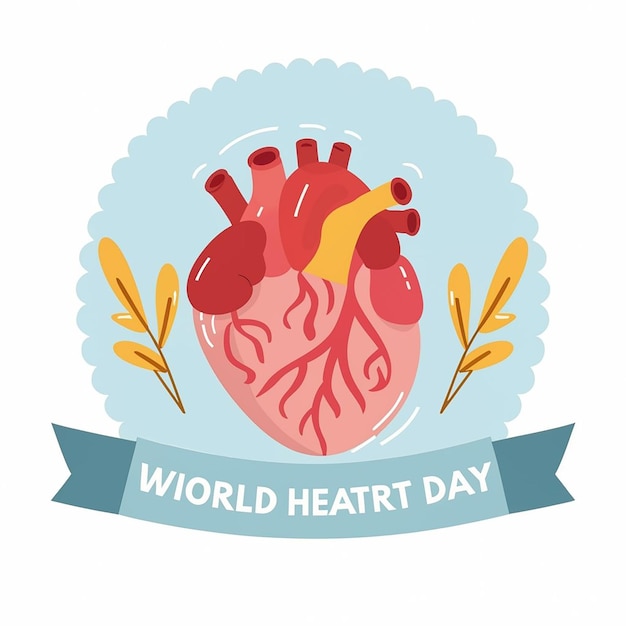 World heart day illustration