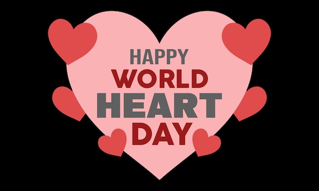 World Heart Day Typography Vector illustration and colorful design.World Heart Day Typography