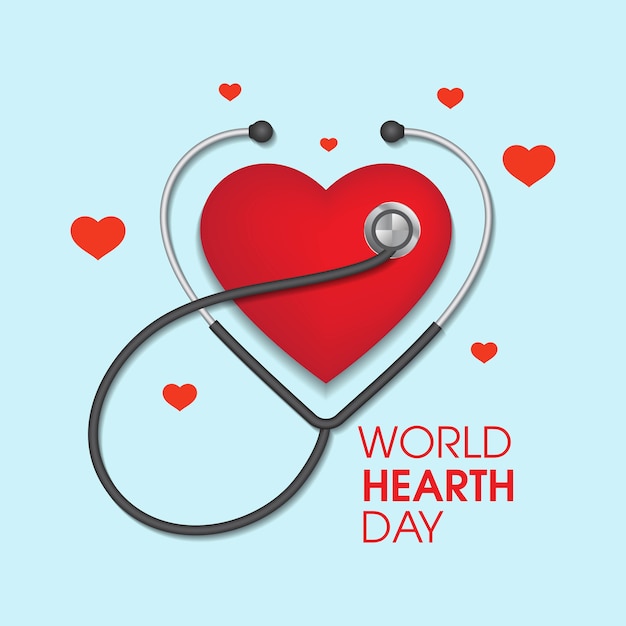 World hearth day vector illustration design template