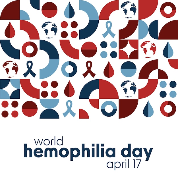 World Hemophilia Day April 17 Holiday concept Template for background banner card poster with text inscription Vector EPS10 illustration