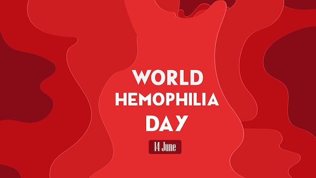 World Hemophilia Day on April 17 with Red Bleeding Blood background design vector illustration