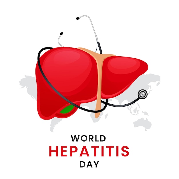 World hepatitis day background, vector design with minimalistic and modern concept