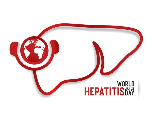 Всемирный день борьбы с гепатитом Дизайн минималистская и современная иллюстрация легких и печени