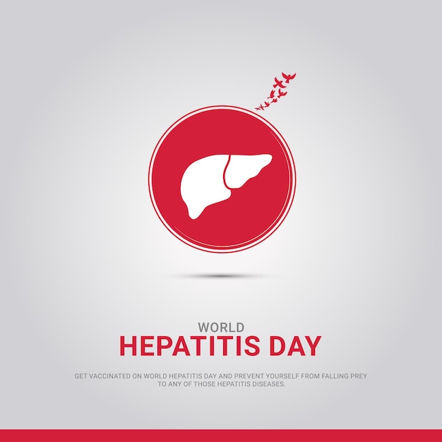 World hepatitis day heart and bird free vector