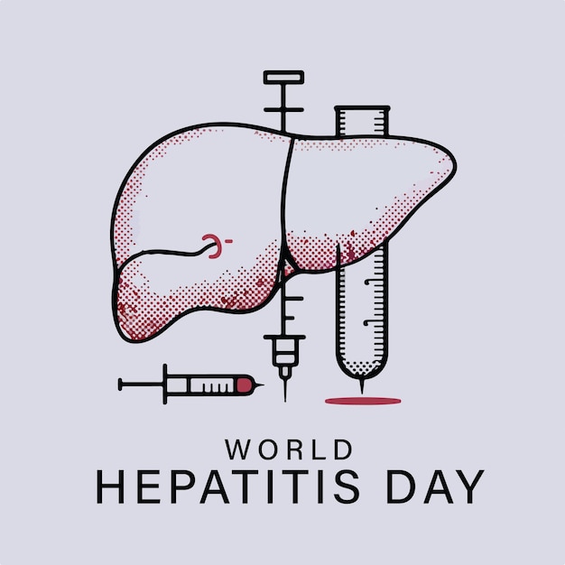 Vector world hepatitis day