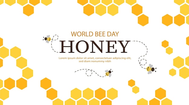 Vector world honey bee day