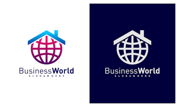 World House logo vector template Creative world logo design concepts