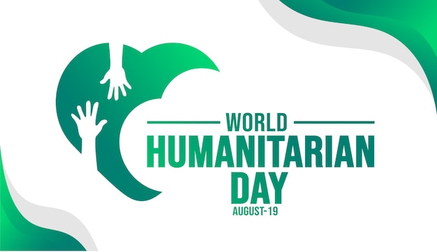 World Humanitarian Day background template Holiday concept background banner placard card