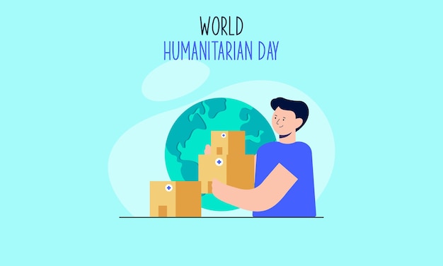 World humanitarian day illustration 