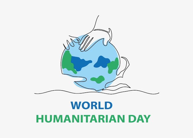 World Humanitarian day poster vector illustration