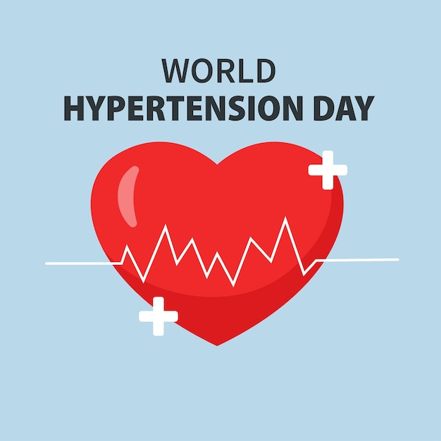 World Hypertension Day poster vector illustration