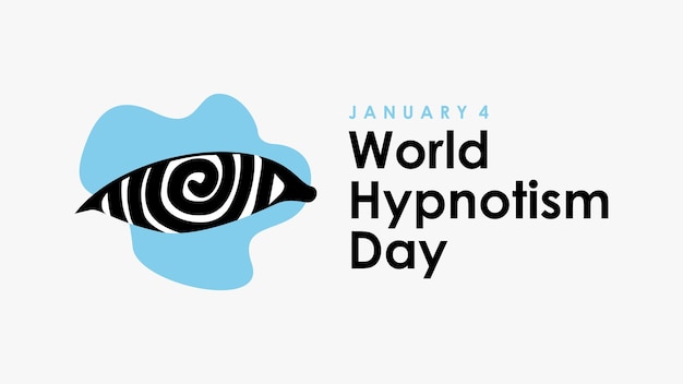 Плакат Всемирного дня гипноза на белом фоне